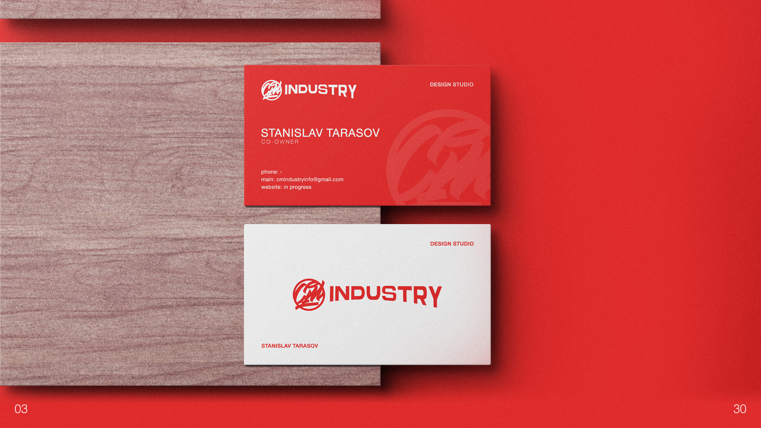 CM Industry Logo Branding Business card MockUp | CM Industry