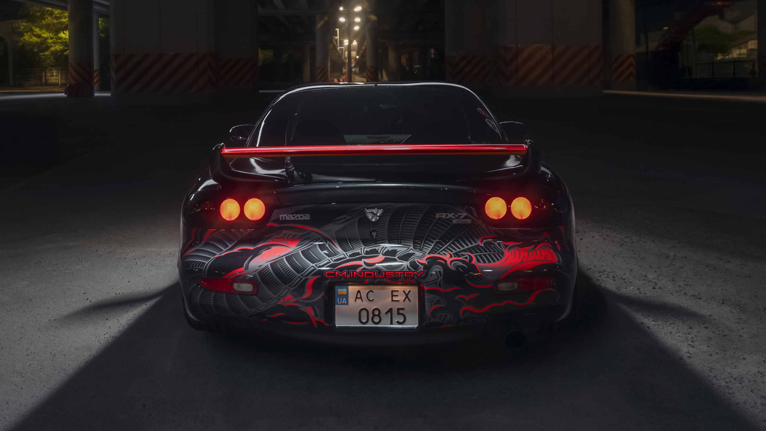 Mazda RX-7 FD3S Japanese Dragon Livery Design Rear full | CM Industry