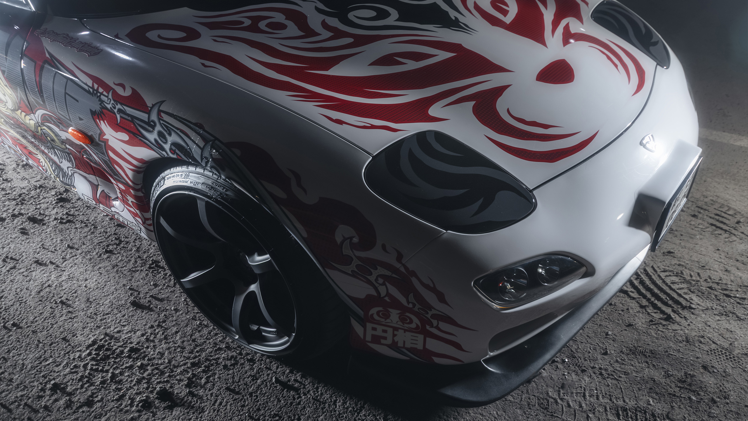 Mazda RX-7 FD3S Japanese Dragon Livery Design Hood | CM Industry