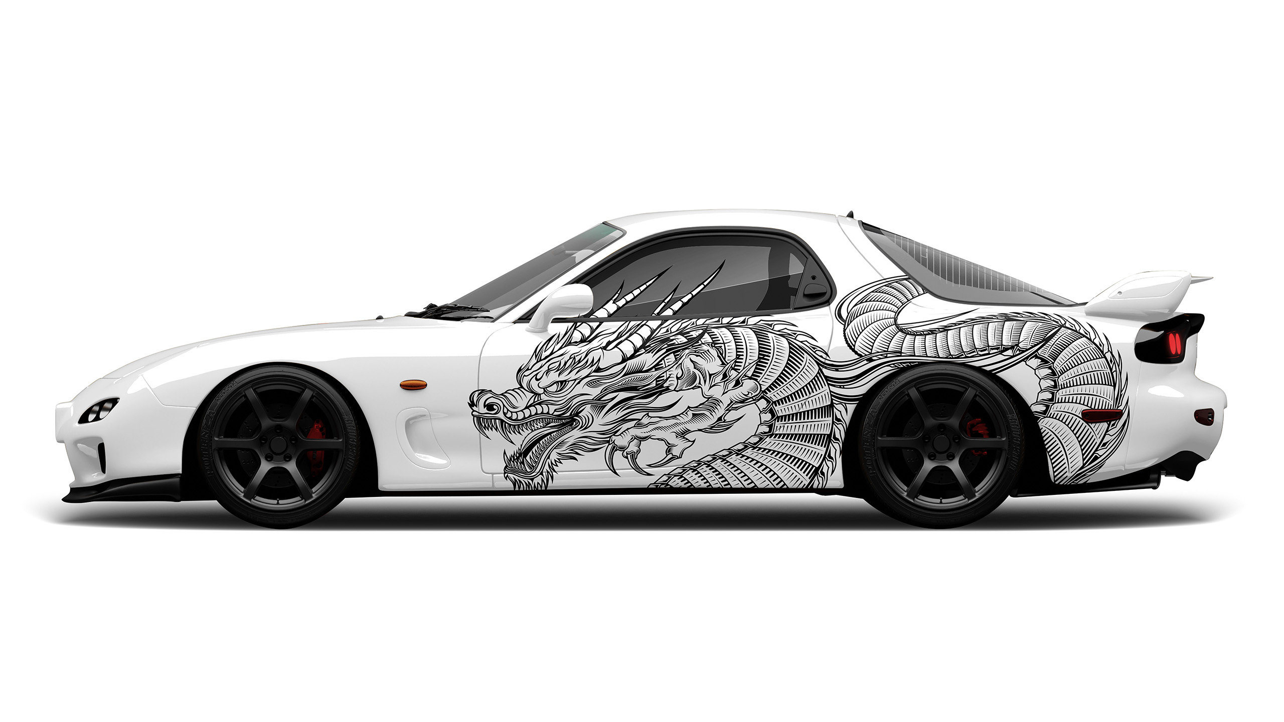 Mazda RX-7 FD3S Japanese Dragon Livery Design Dragon | CM Industry