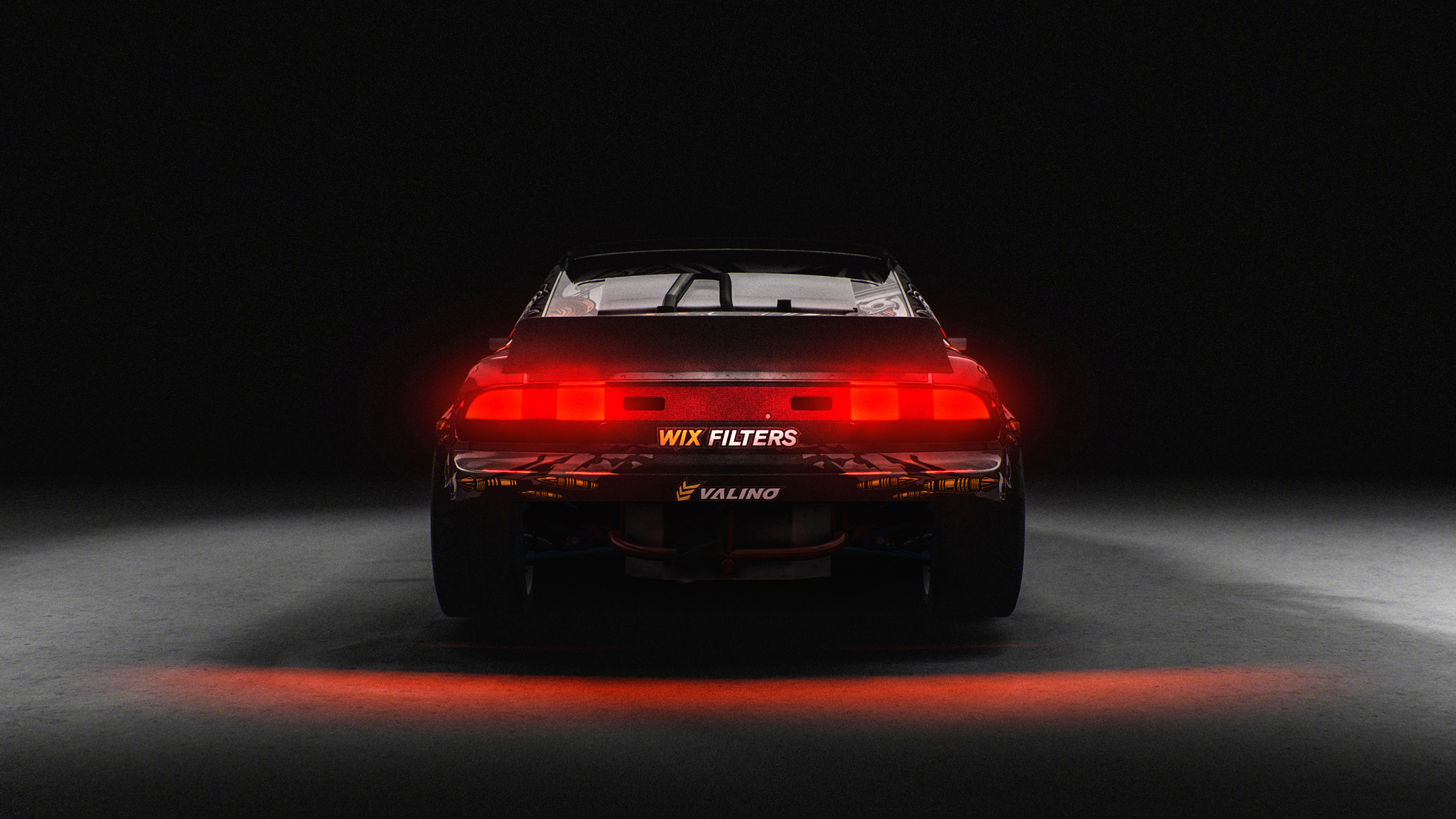 Nissan 180sx Drift Red Panda Illustration Livery Design Rear | CM Industry