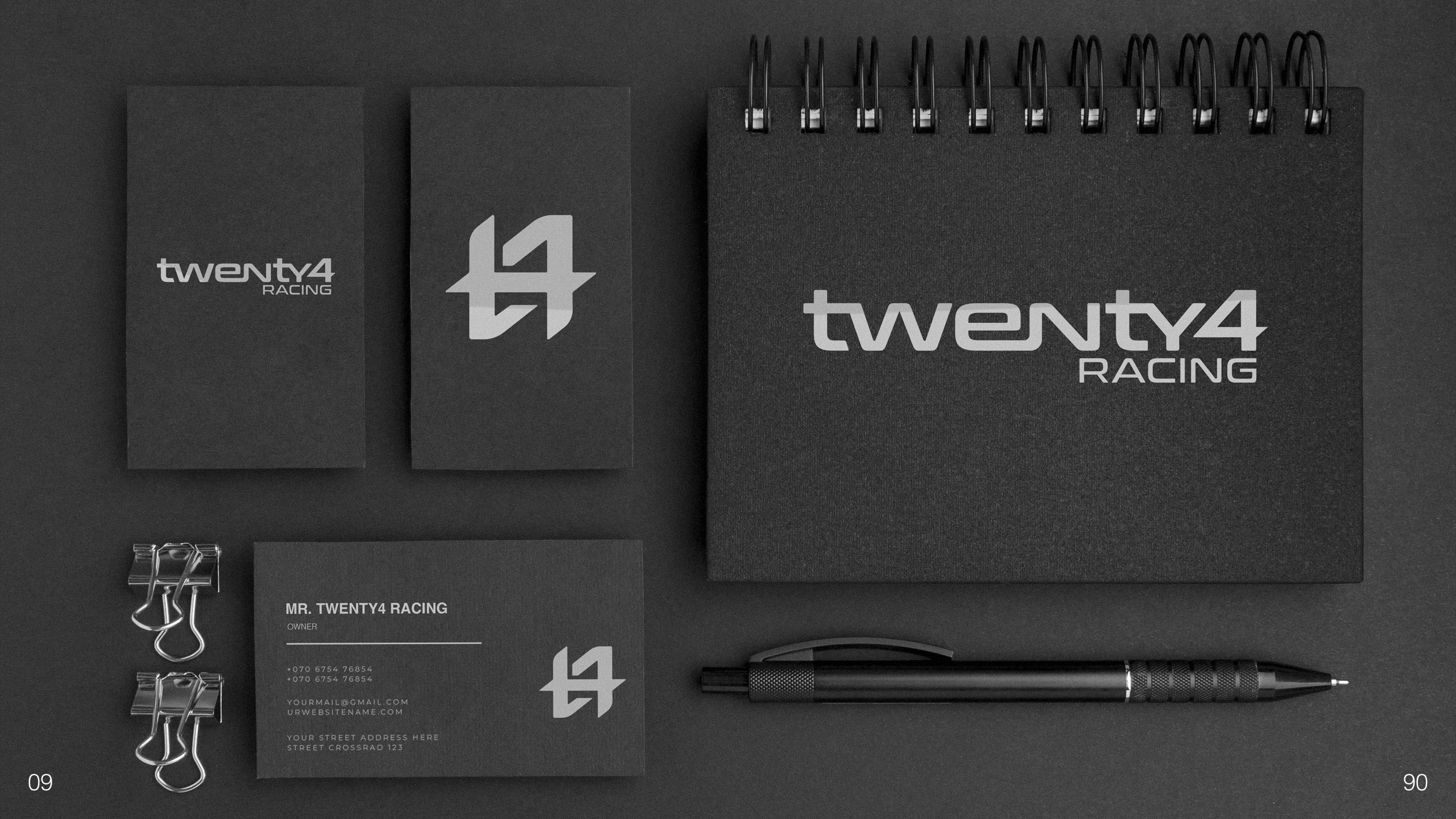Twenty4 Racing Logo Identity Pen MockUp | CM Industry