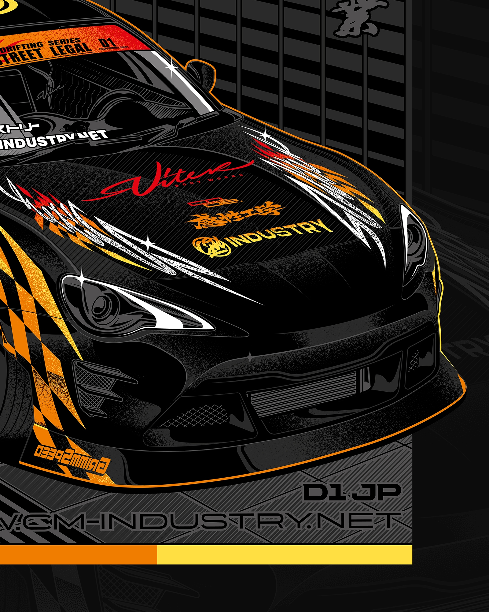 Viter Body Works GT86 Illustration Art 3 | CM Industry