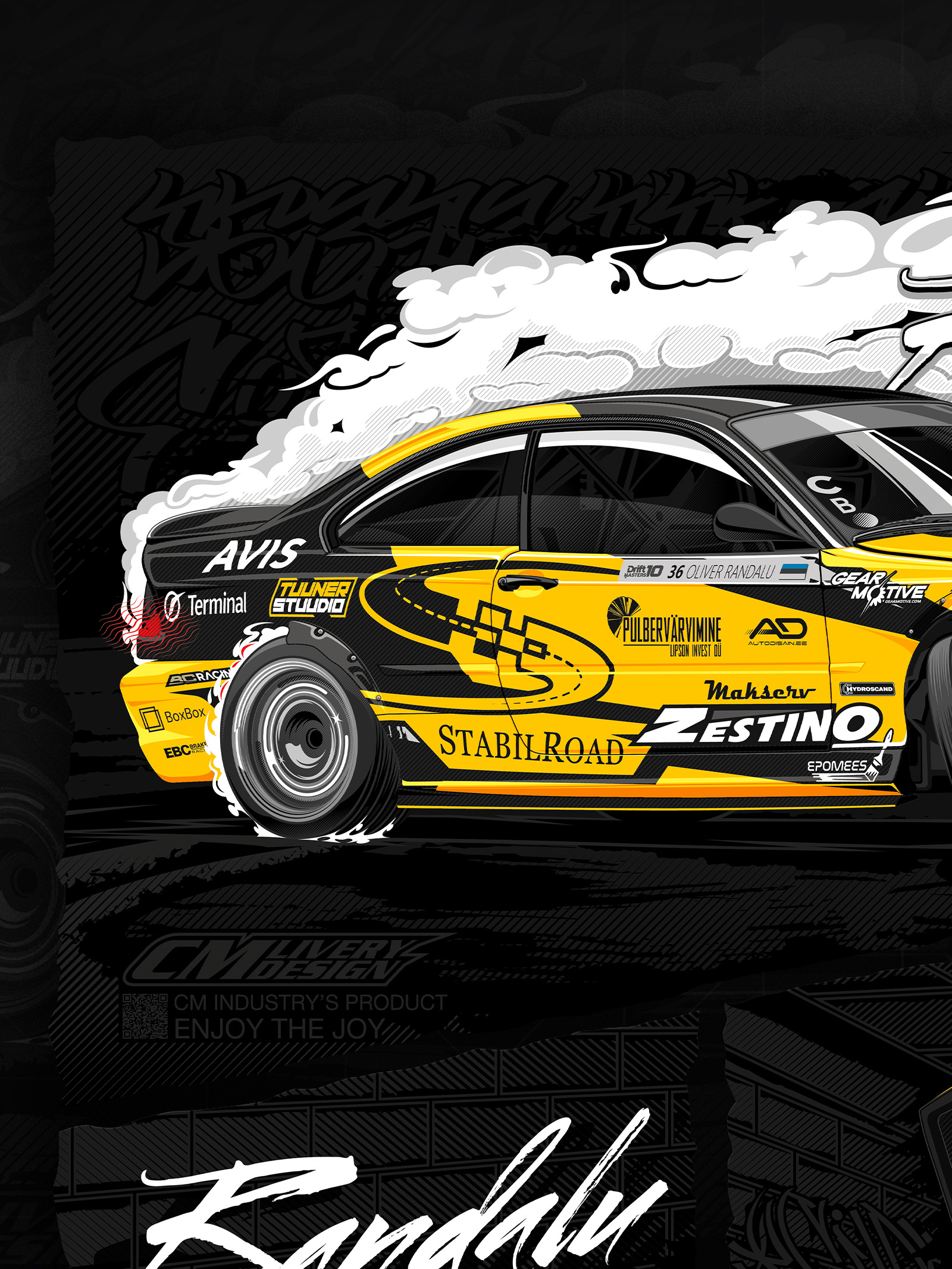 BMW E46 Drift Oliver Randalu Illustration 1 | CM Industry