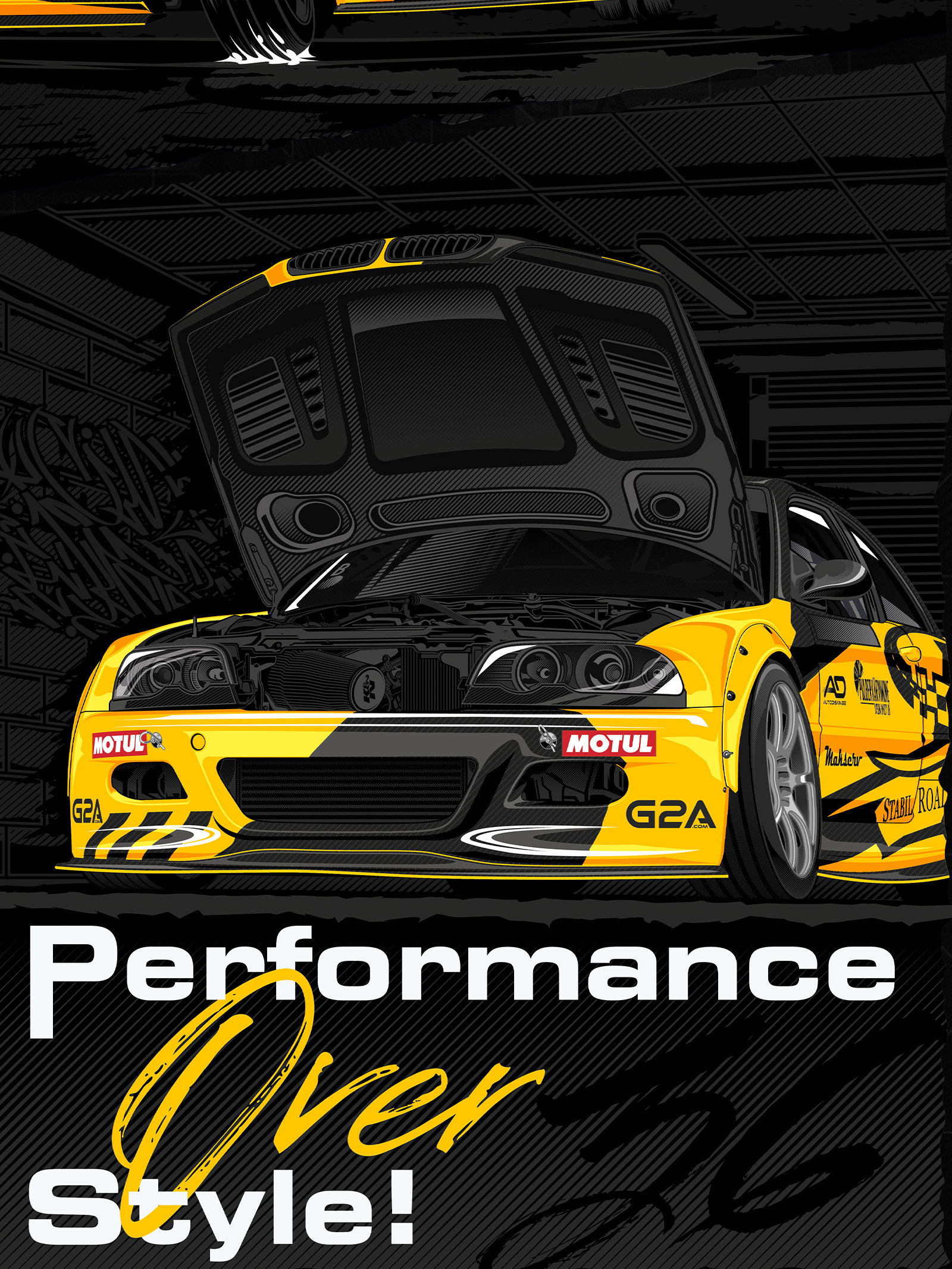 BMW E46 Drift Oliver Randalu Illustration 2 | CM Industry