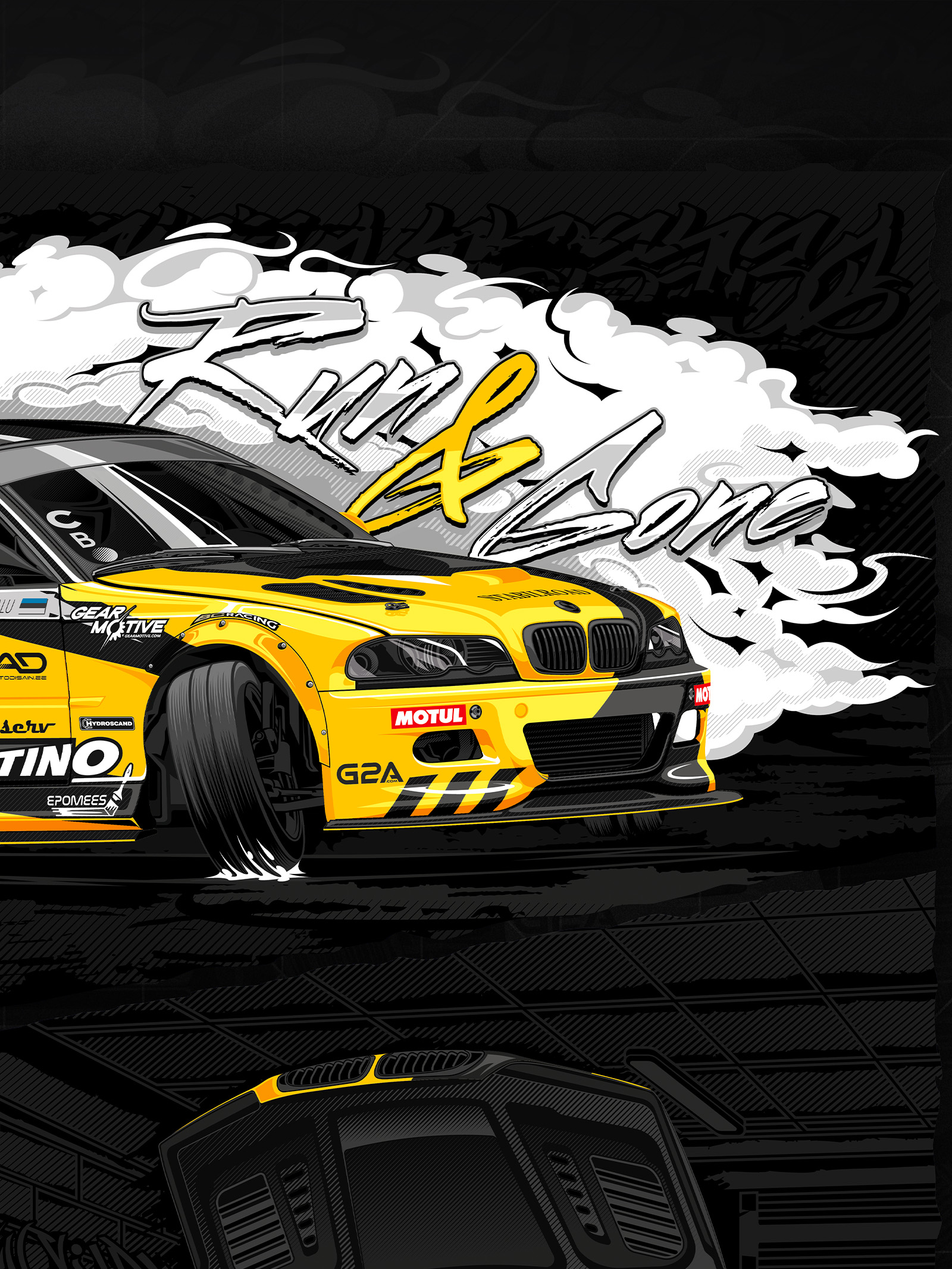 BMW E46 Drift Oliver Randalu Illustration 4 | CM Industry