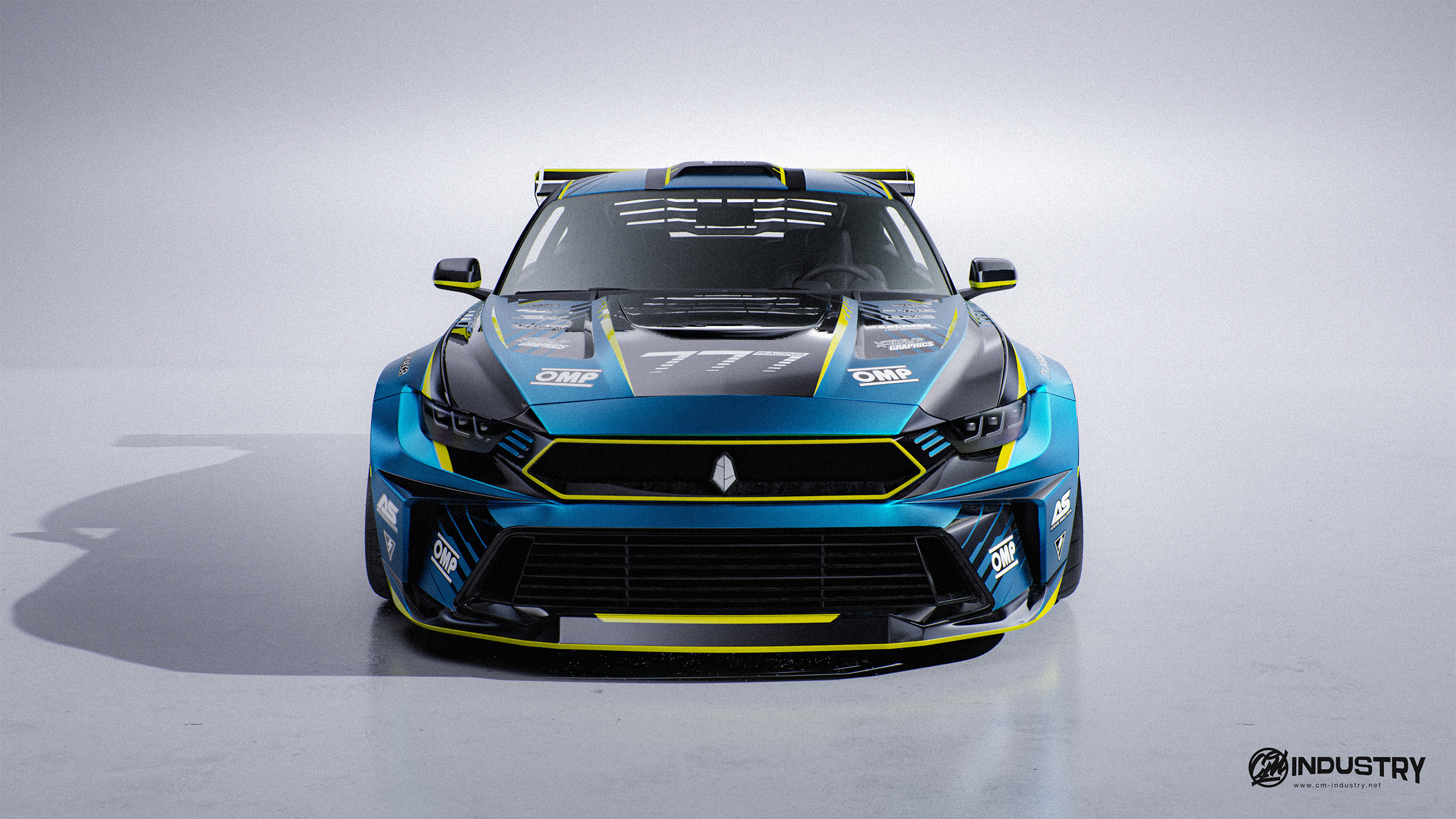 Ford Mustang S550 777 Racing @slowgtr Livery Design Front full | CM Industry