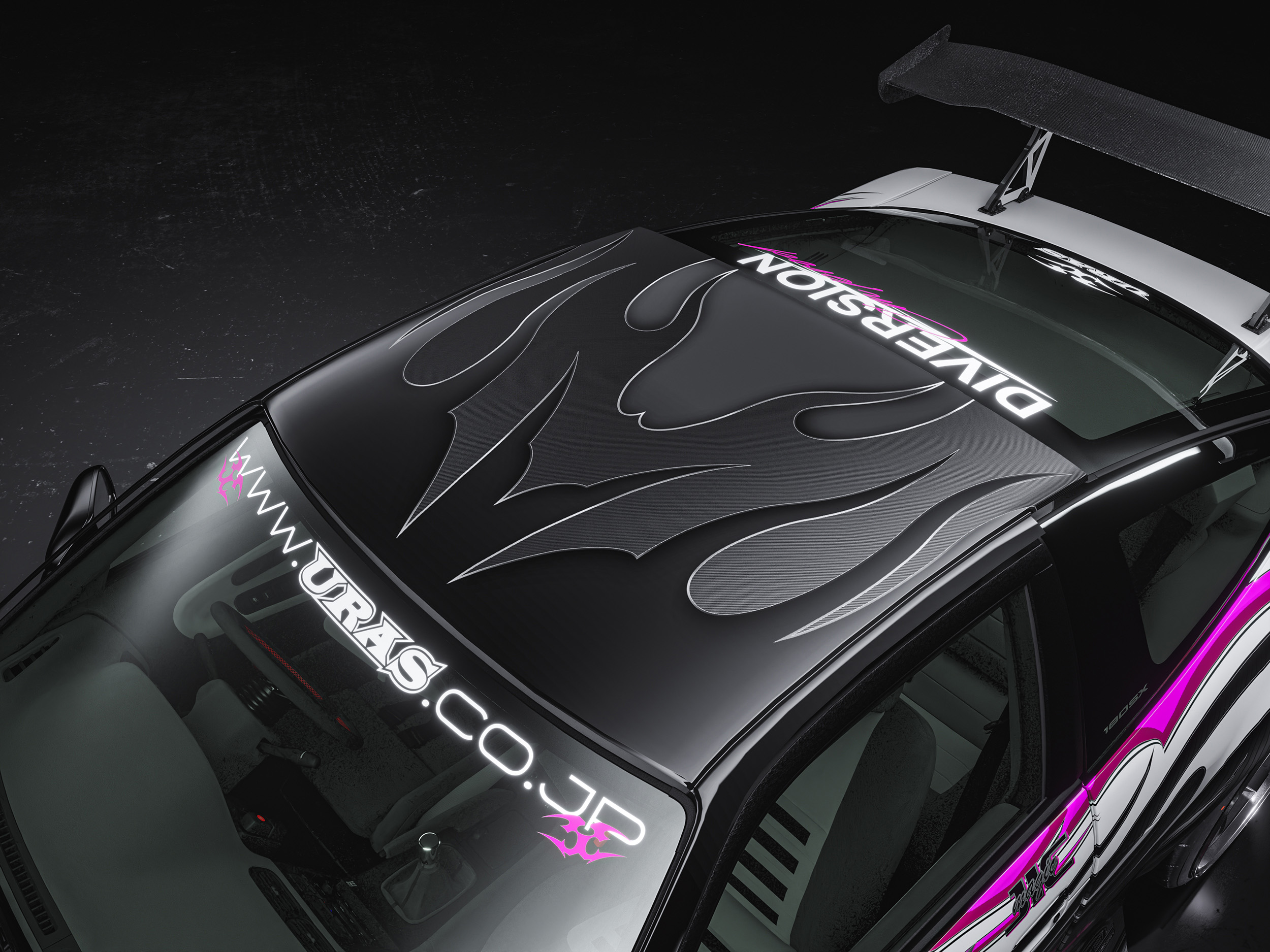Nissan 180sx Old Style Pink Japanese Livery Design Top | CM Industry