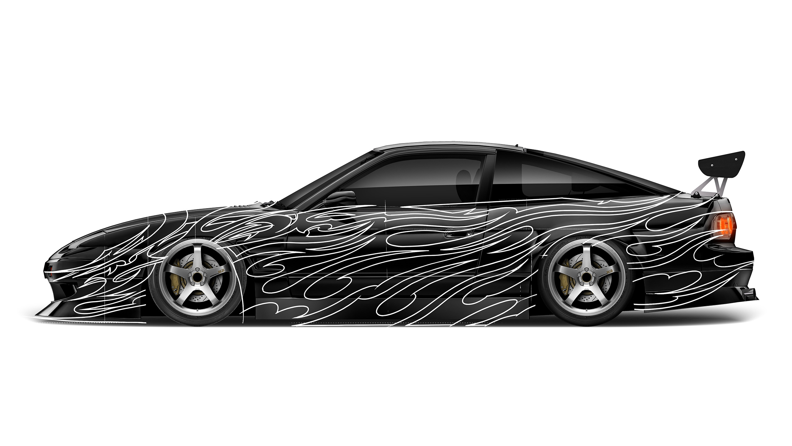 Nissan 180sx Old Style Pink Japanese Livery Design Sketch | CM Industry