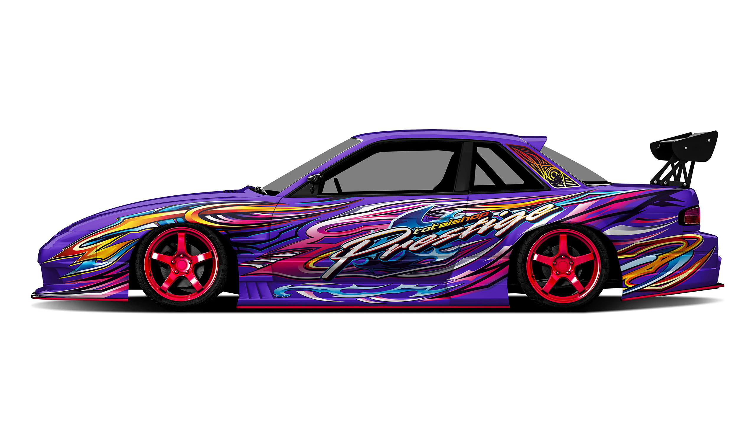 Nissan Silvia S13 Onevia Origin Labo Racing Line Purple Drift Livery Design Details | CM Industry