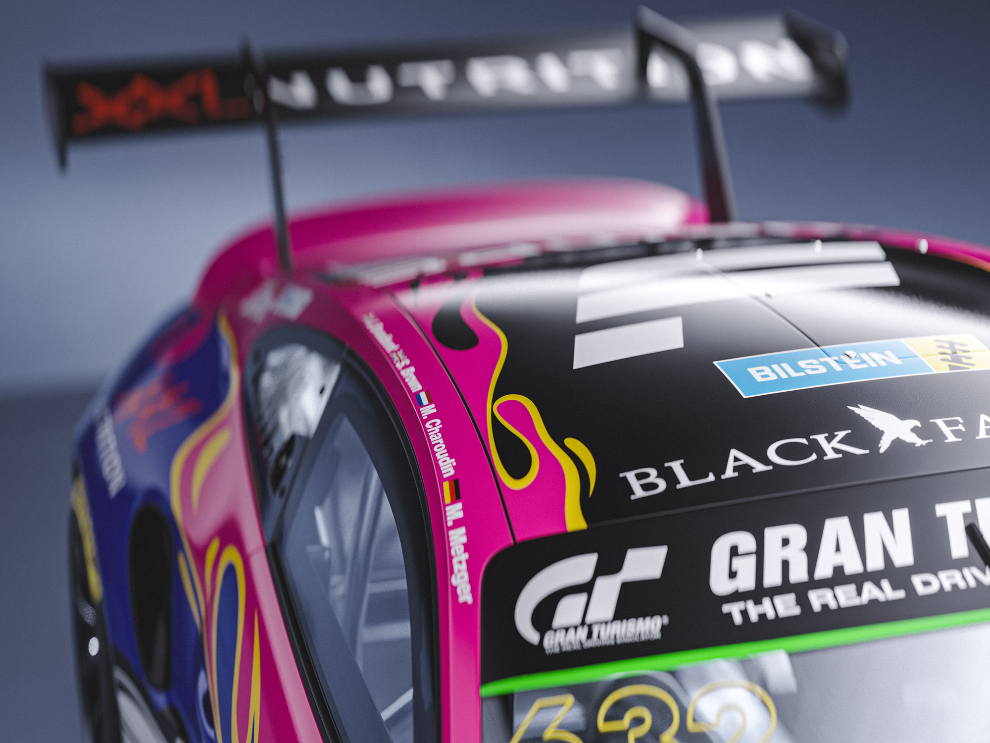 Porsche 911 GT3 Cup (992) 992.1 Black Falcon Fanatec Livery Design Pink Top | CM Industry