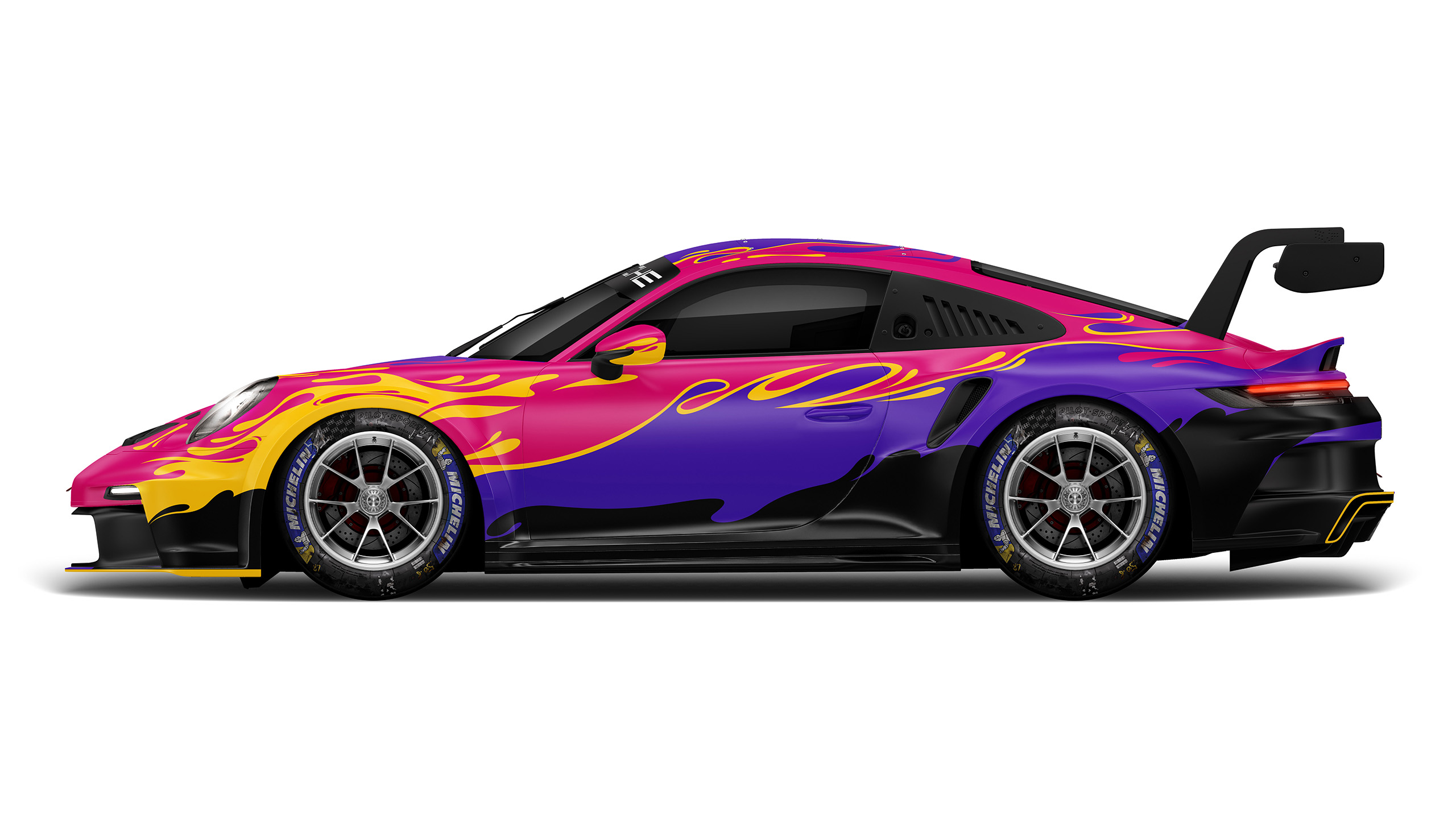 Porsche 911 GT3 Cup (992) 992.1 Black Falcon Fanatec Livery Design Pink Colors | CM Industry