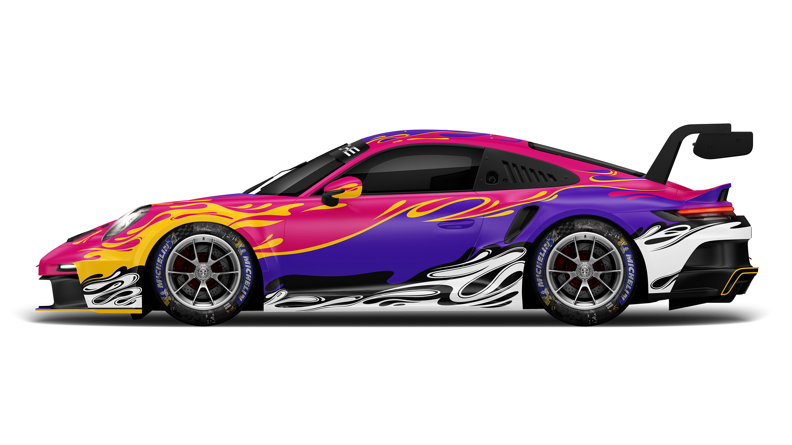 Porsche 911 GT3 Cup (992) 992.1 Black Falcon Fanatec Livery Design Pink Details | CM Industry