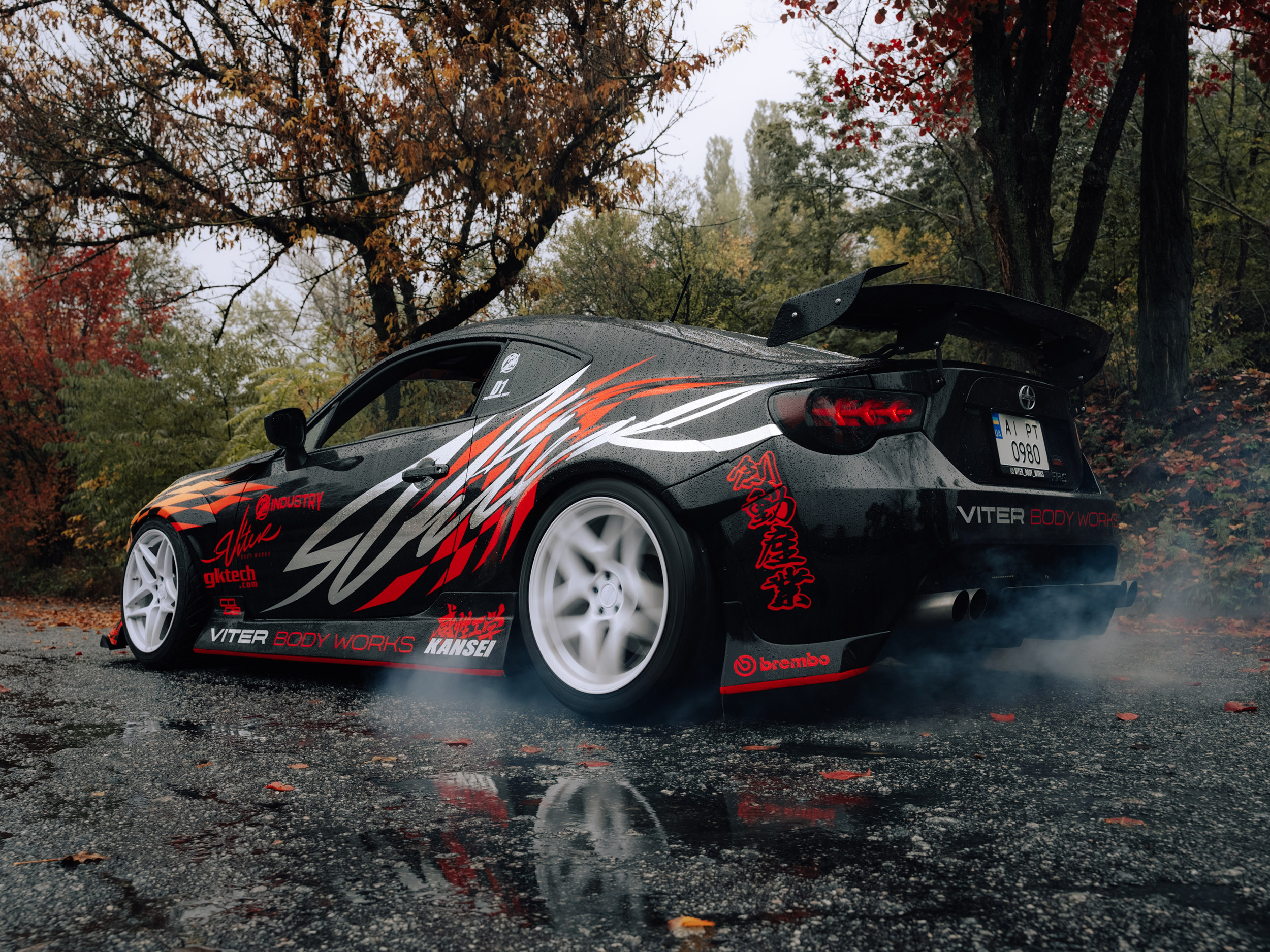Toyota GT86 / Scion FRS / Subaru BRZ Drift Street D1 Livery Design Rear 3/4 | CM Industry