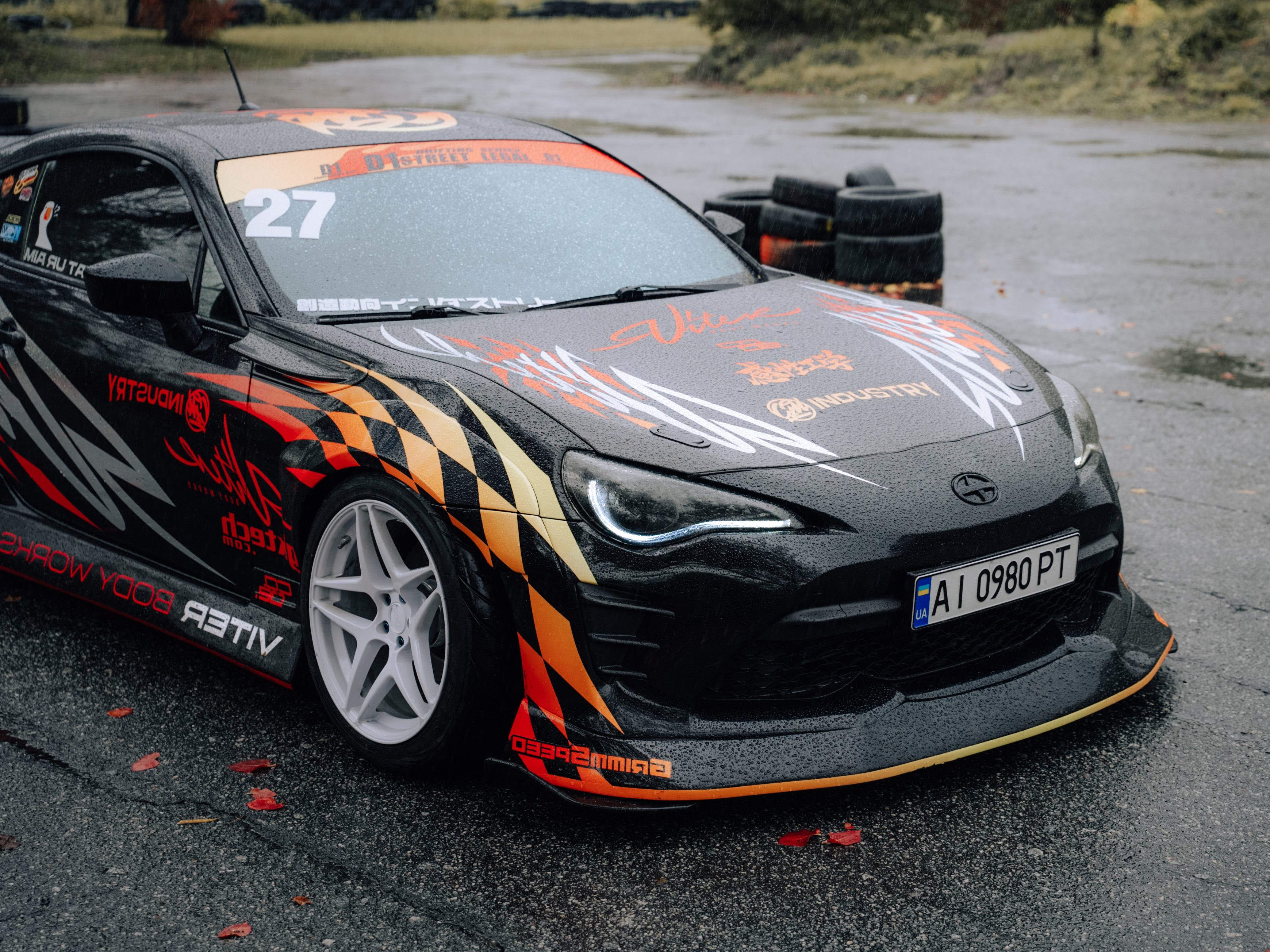 Toyota GT86 / Scion FRS / Subaru BRZ Drift Street D1 Livery Design Front hood | CM Industry