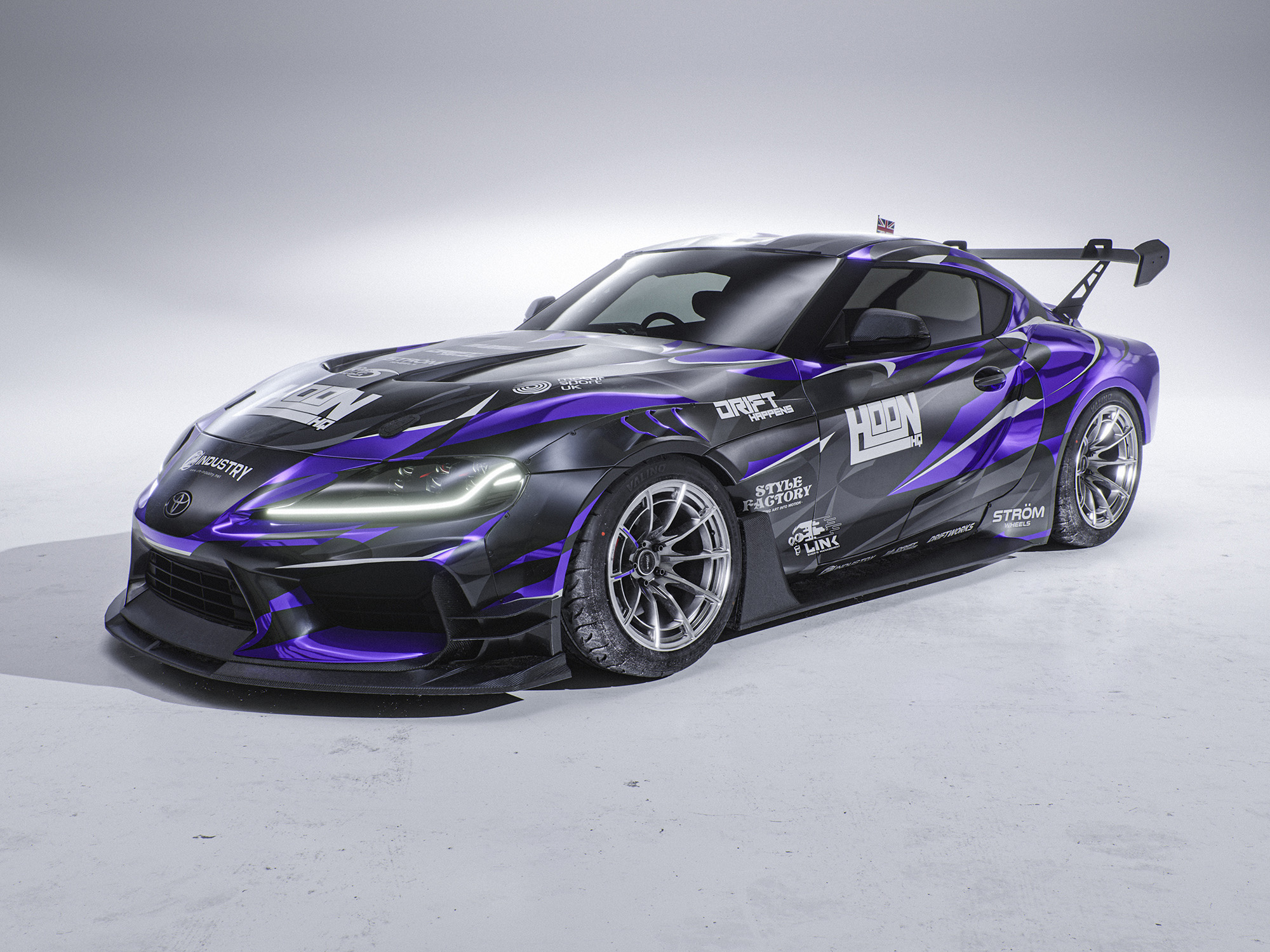 Toyota Supra A90 MK5 Adro Drift Sport Livery Design Front 3/4 | CM Industry
