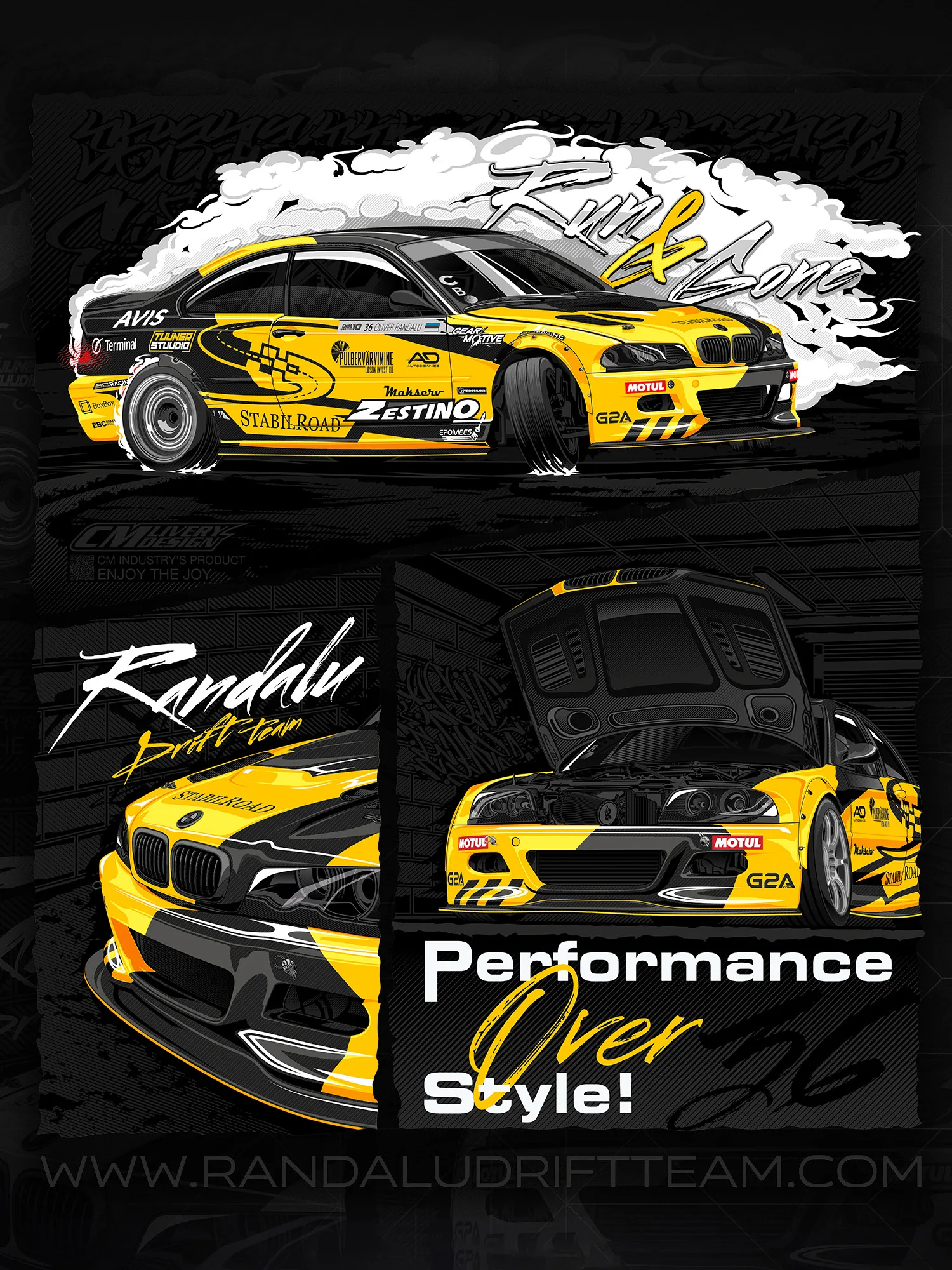BMW E46 Randalu Drift Team — Illustration