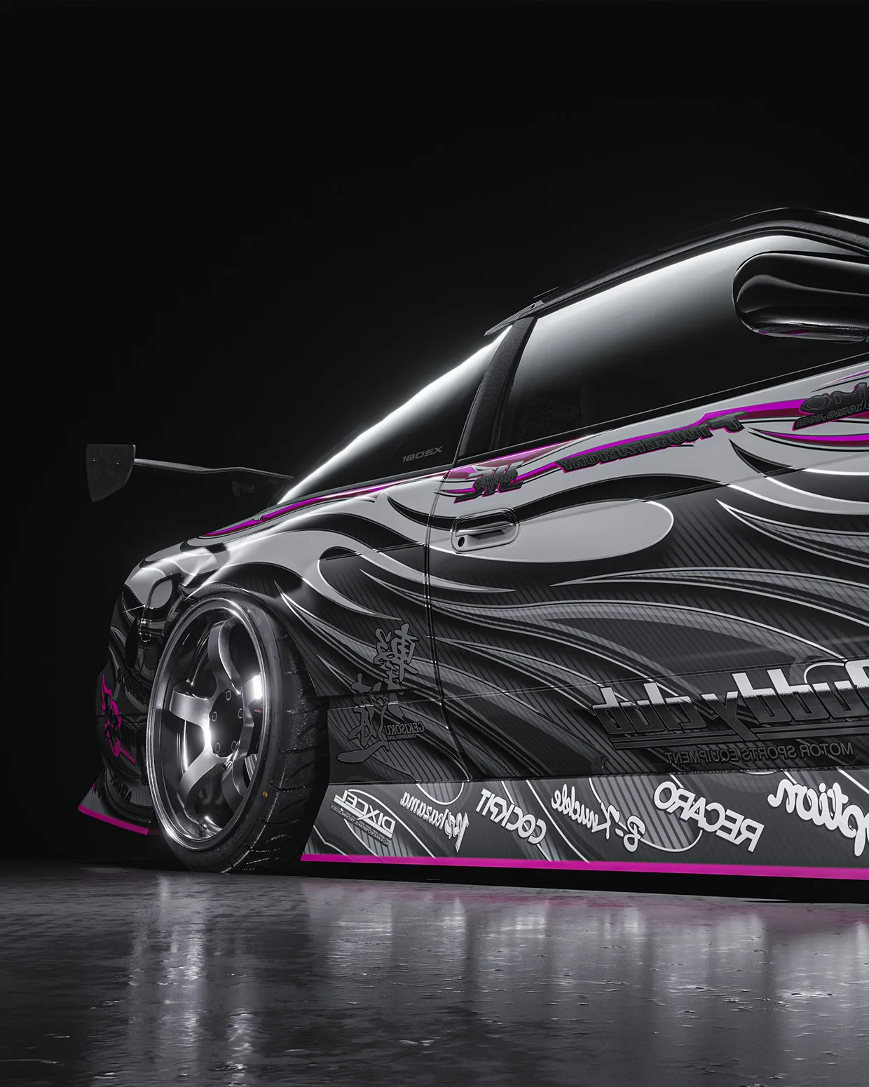 Nissan 180SX Old Style — Livery Design · 3D Rendering